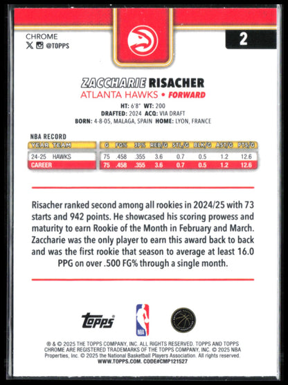 Zaccharie Risacher Basketball Parallel