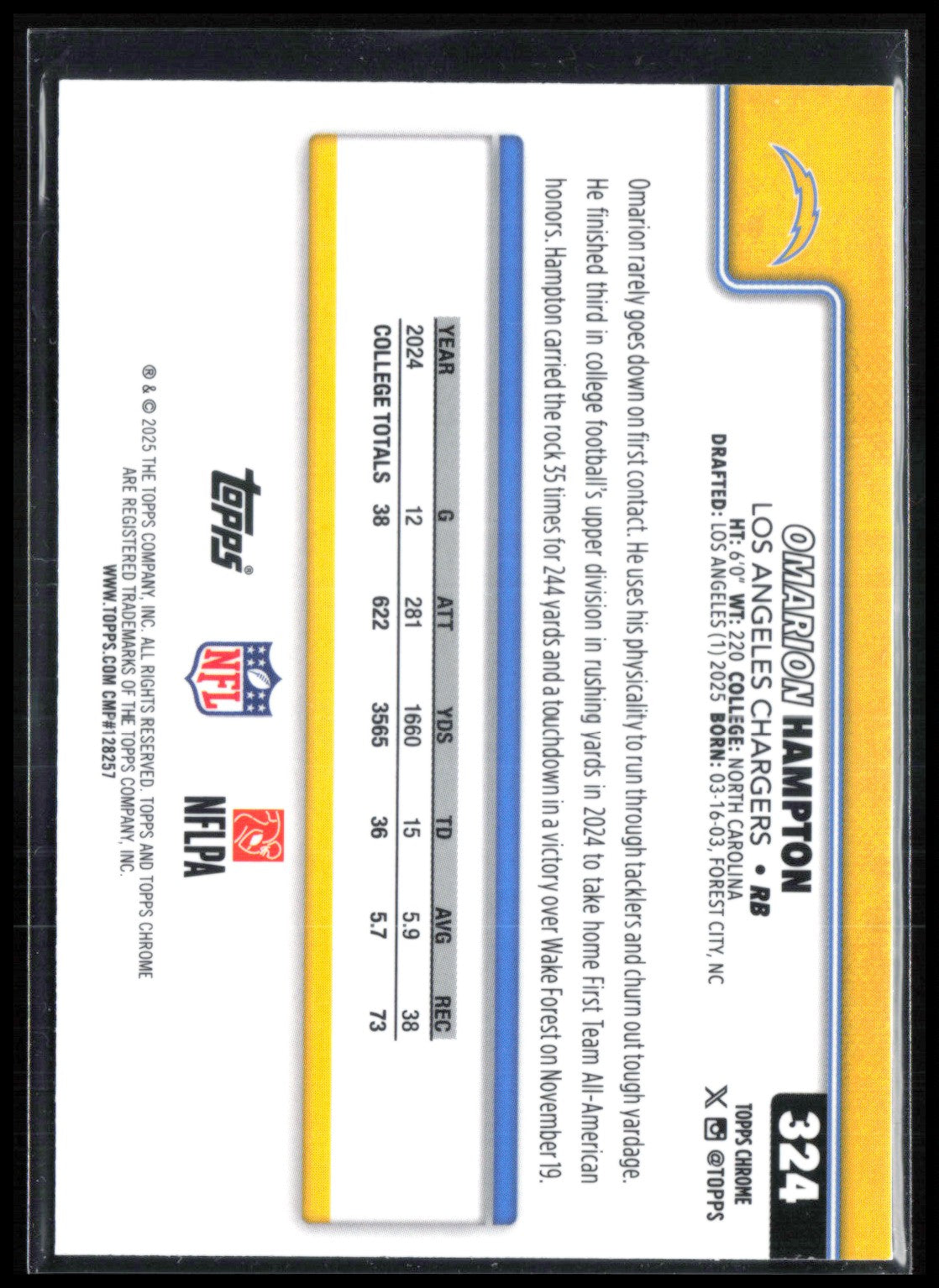 Omarion Hampton RC