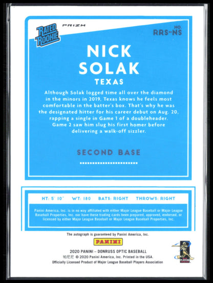 Nick Solak RC Auto Pink Velocity