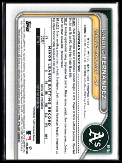 Darling Fernandez 1st Bowman Blue Refractor /150