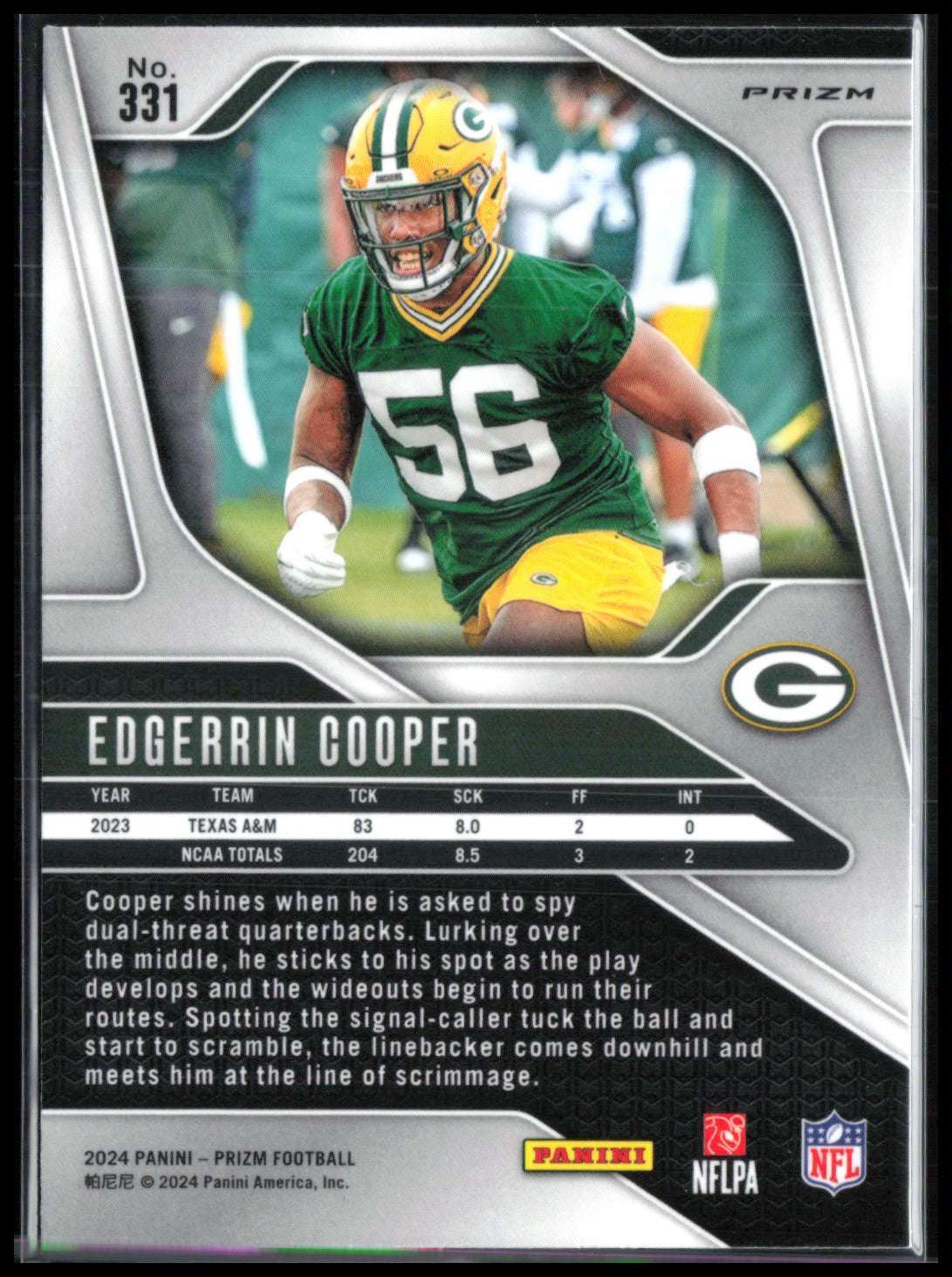 Edgerrin Cooper RC Silver Prizm