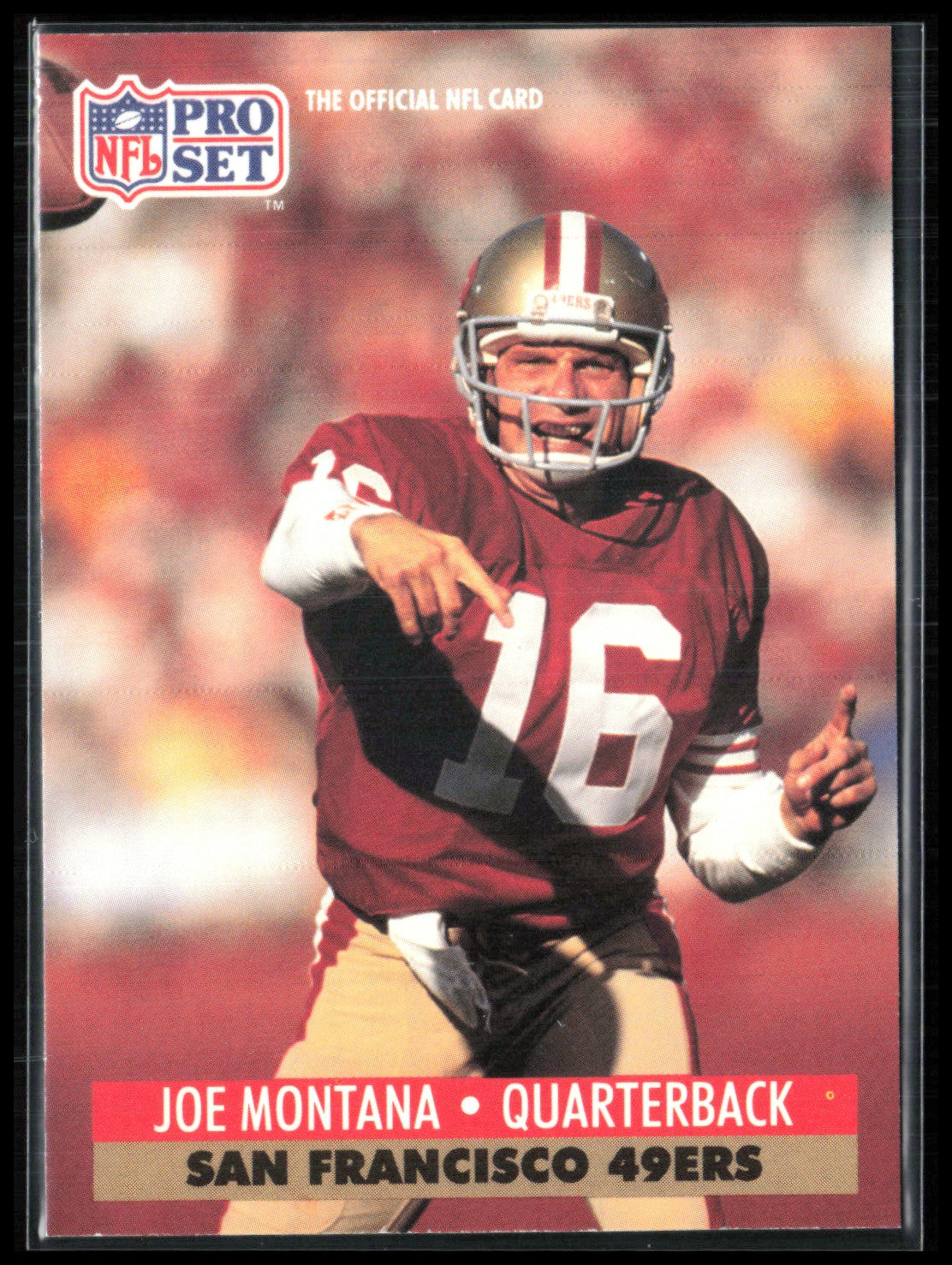 Joe Montana 1991 Pro Set