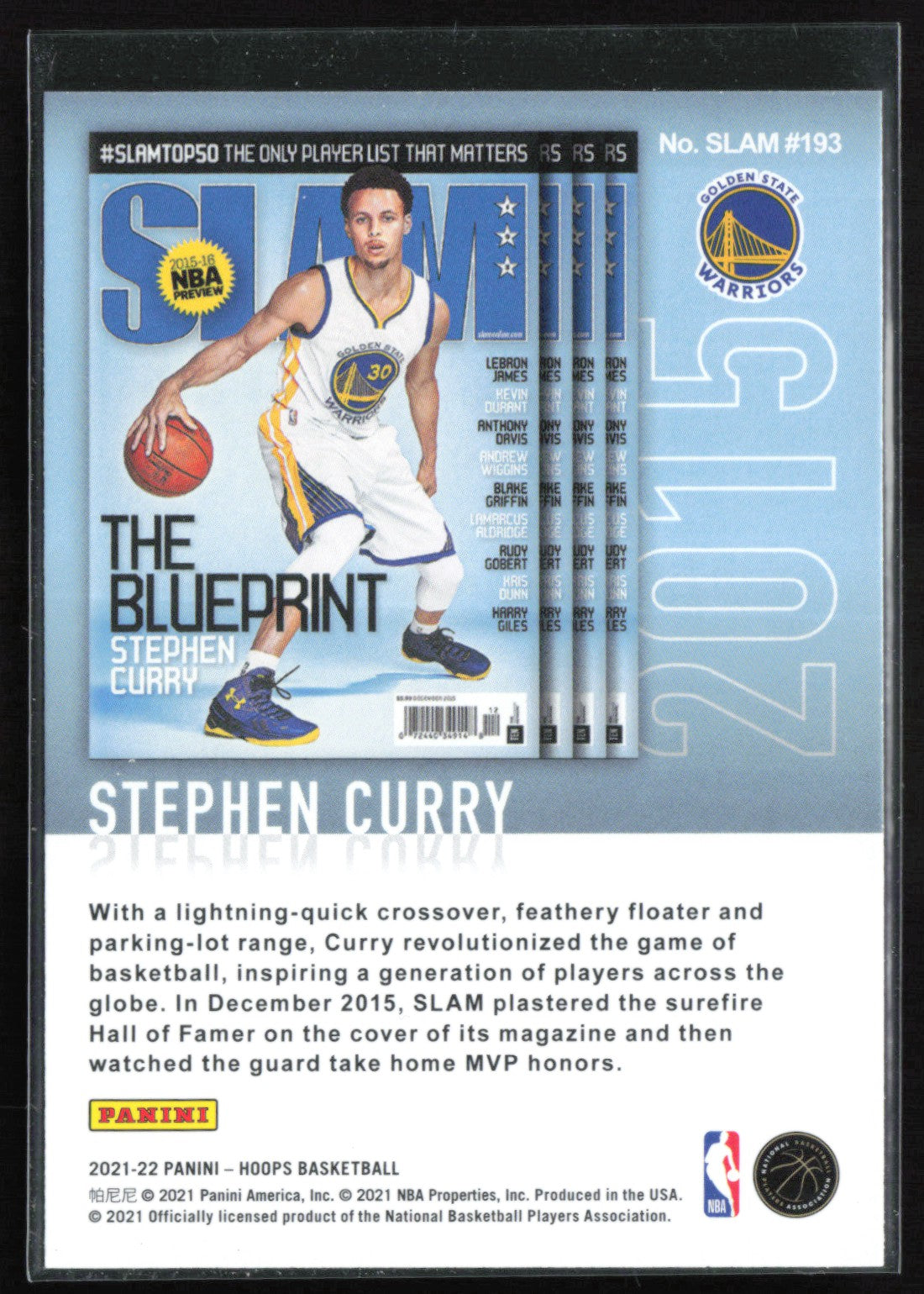 2021 Panini 30 Stephen Curry SLAM Insert – Dollar Box