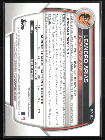 Leandro Arias 1st Bowman Green /399