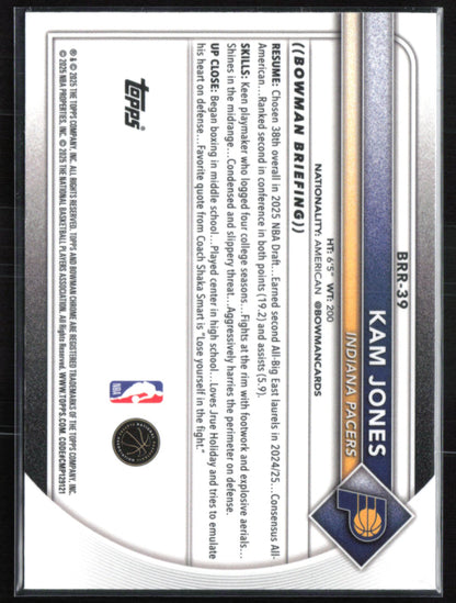 Kam Jones RC Red Rookie Logo