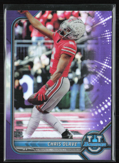 Chris Olave Purple Refractor 2022 Bowman U
