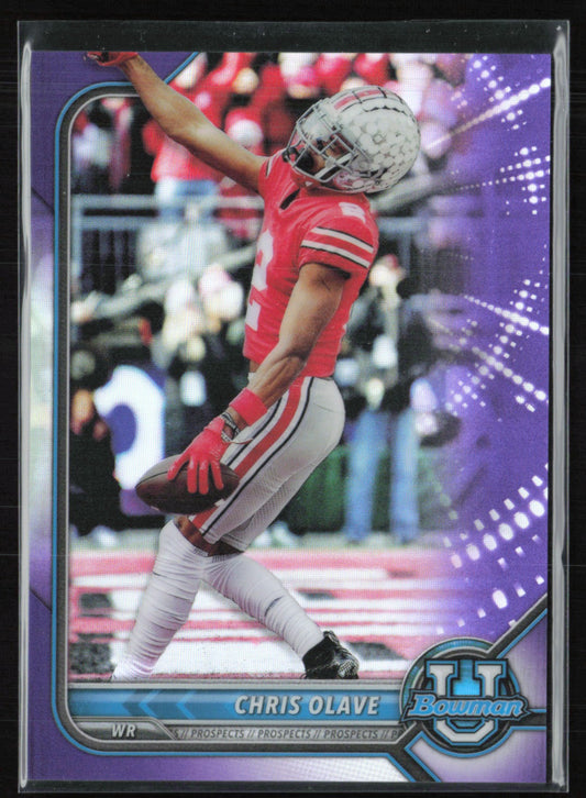 Chris Olave Purple Refractor 2022 Bowman U