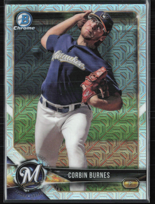 Corbin Burnes Mojo Prospects 2018 Bowman Chrome
