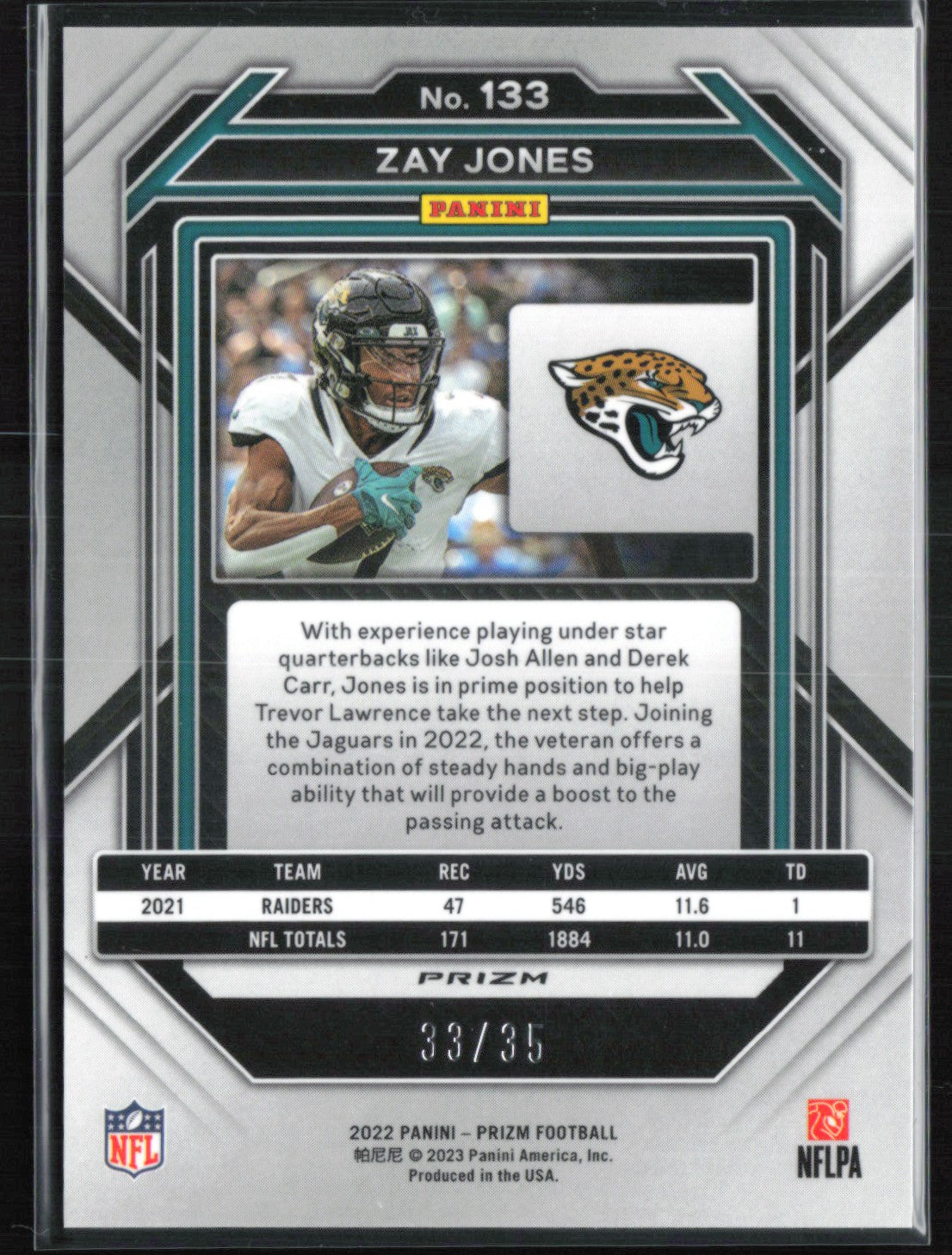 Zay Jones Red Shimmer /35 FOTL 2022 Prizm