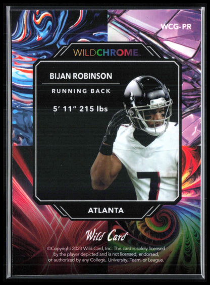 Bijan Robinson RC /5 Wild Card Wildchrome Pro Look Football Promo
