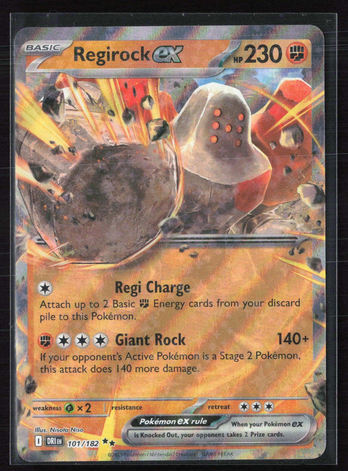 Regirock ex - 101/182 Double Rare