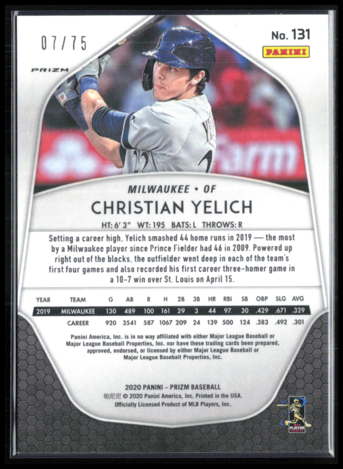 Christian Yelich Power Plaid /75