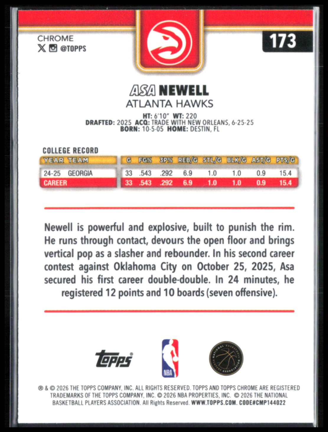 Asa Newell RC