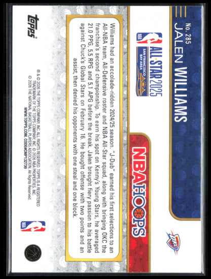 Jalen Williams Basketball Parallel