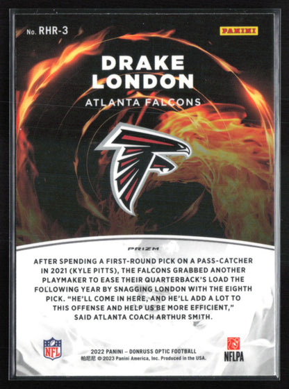 Drake London RC Red-Hot Rookies Holo