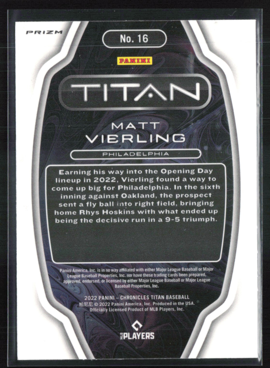 Matt Vierling RC Silver