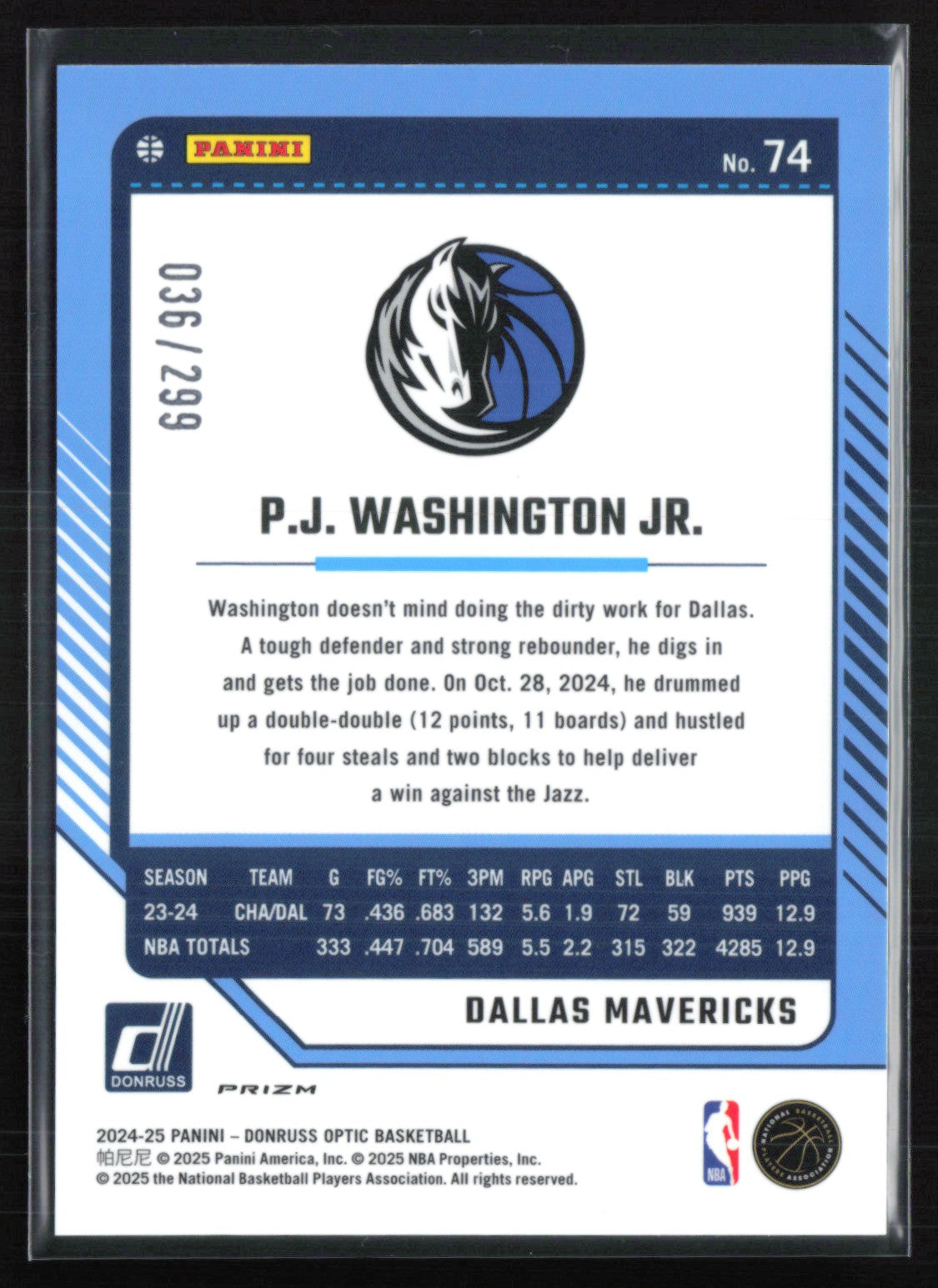P.J. Washington Jr. Orange Hyper /299