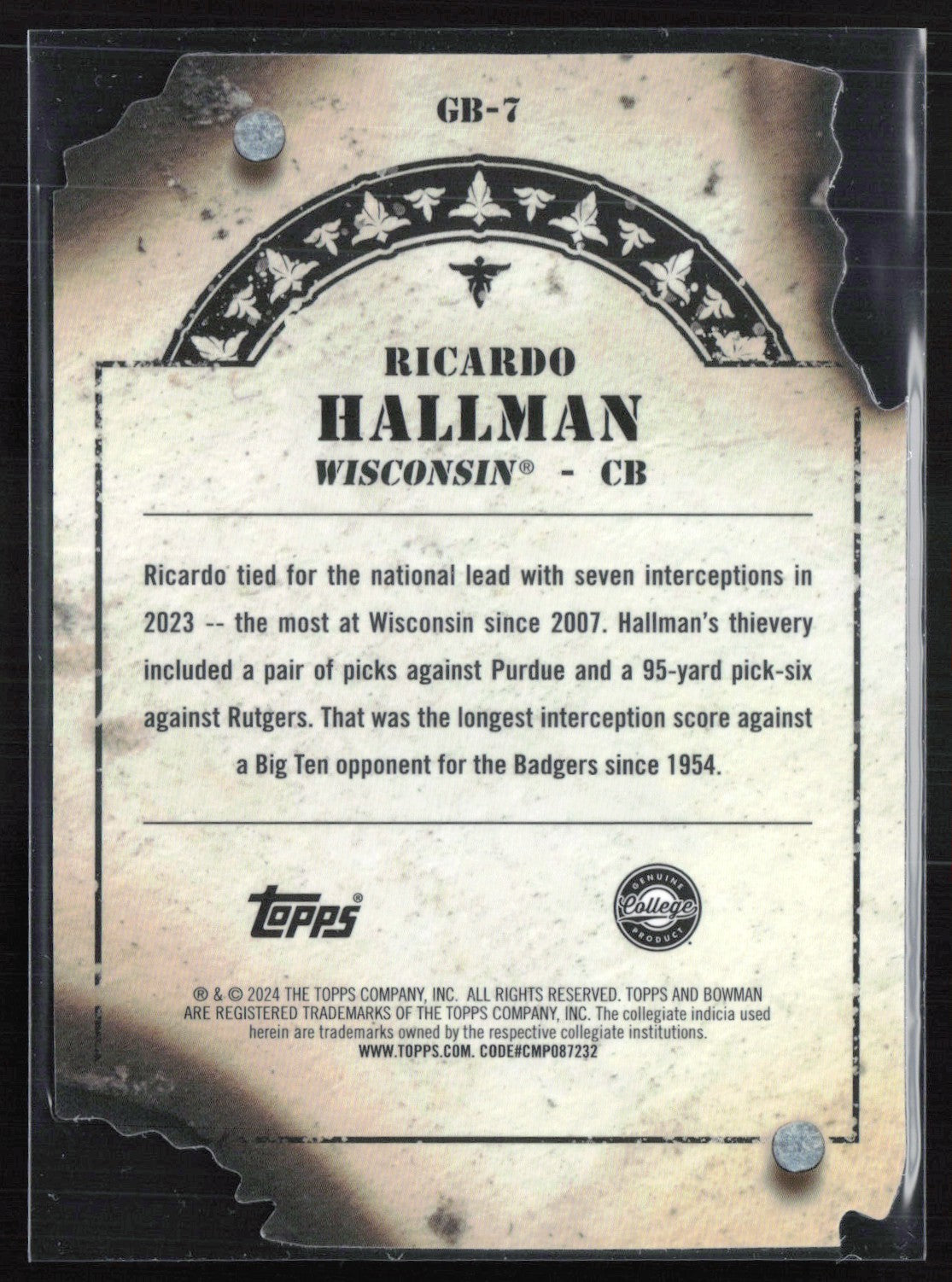 Ricardo Hallman Die-Cut Bandit