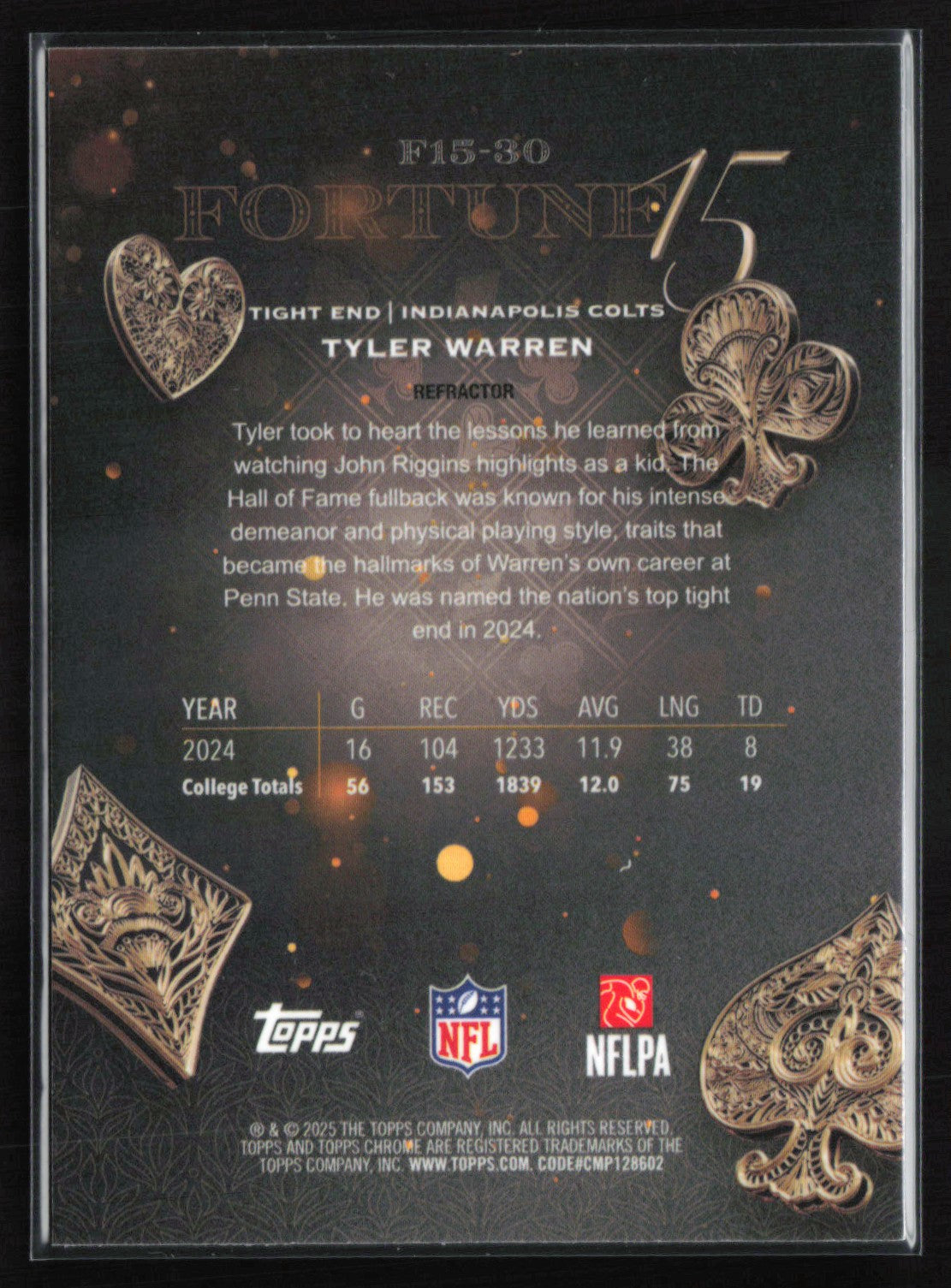 Tyler Warren RC Fortune 15 Refractor