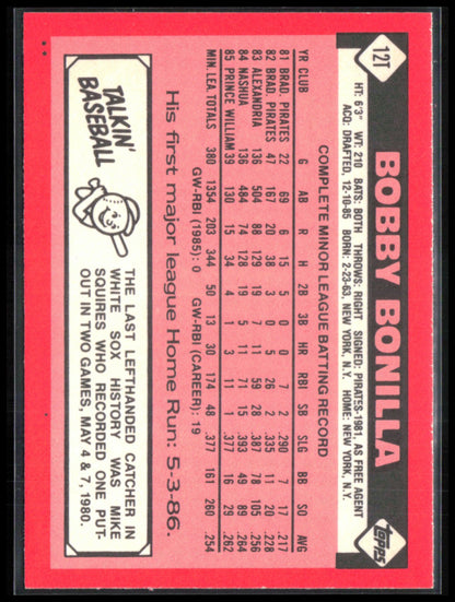 Bobby Bonilla 1986 Topps