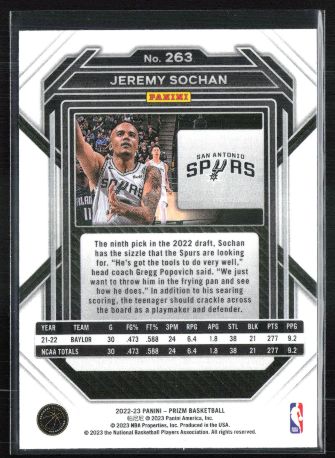 Jeremy Sochan RC