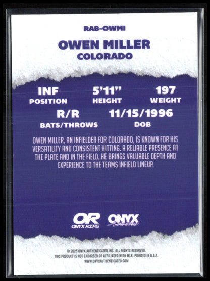 Owen Miller Auto Onyx Rips