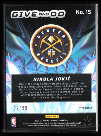 Nikola Jokic /99 Give and Go Prizm