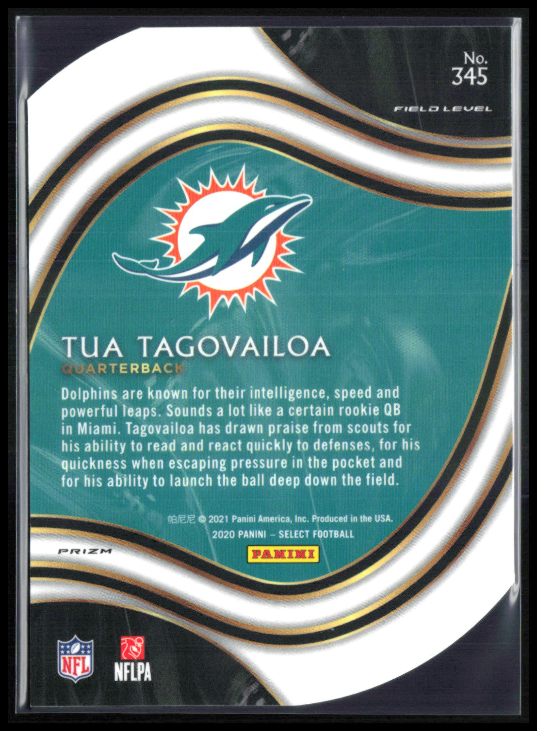Tua Tagovailoa RC Orange Prizm Field Level Die-Cut