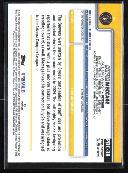 Bryce Meccage Pro Debut