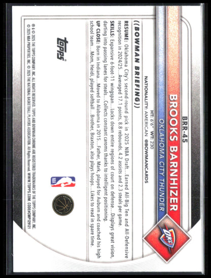 Brooks Barnhizer RC Red Rookie Logo