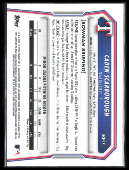 Caden Scarborough 1st Bowman Mojo