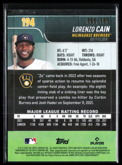 Lorenzo Cain Refractor /199
