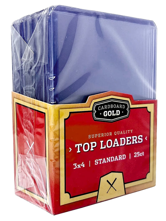 (25) New Cardboard Gold Top Loaders for Standard Cards