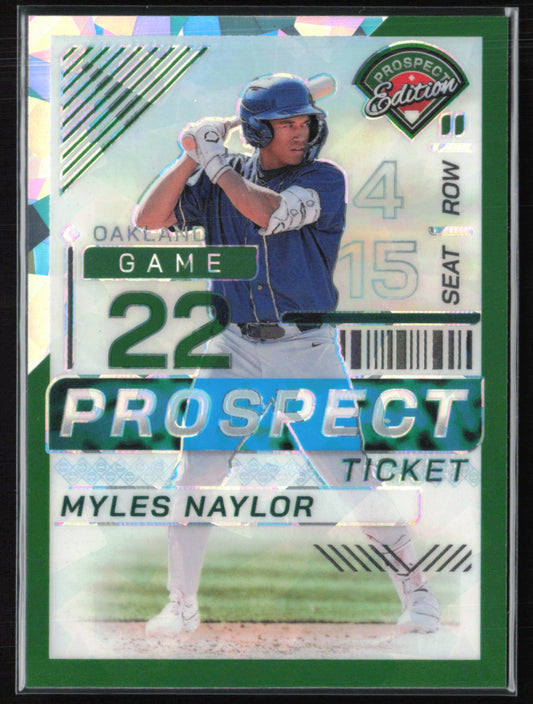 Myles Naylor Green Ice /99 Prospect Ticket