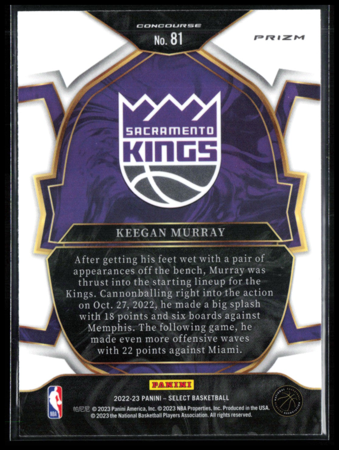 Keegan Murray RC Silver