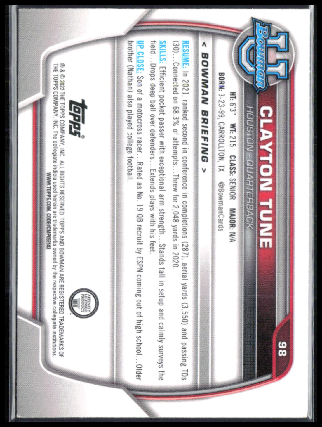 Clayton Tune 1st Bowman Pink