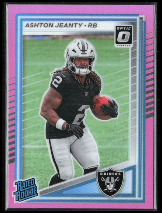 Ashton Jeanty RC Pink Holo 2025 Donruss Optic