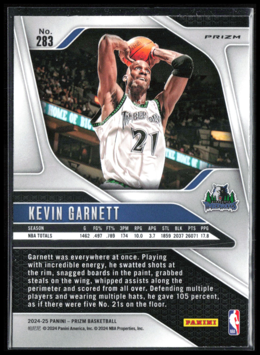 Kevin Garnett Silver Prizm
