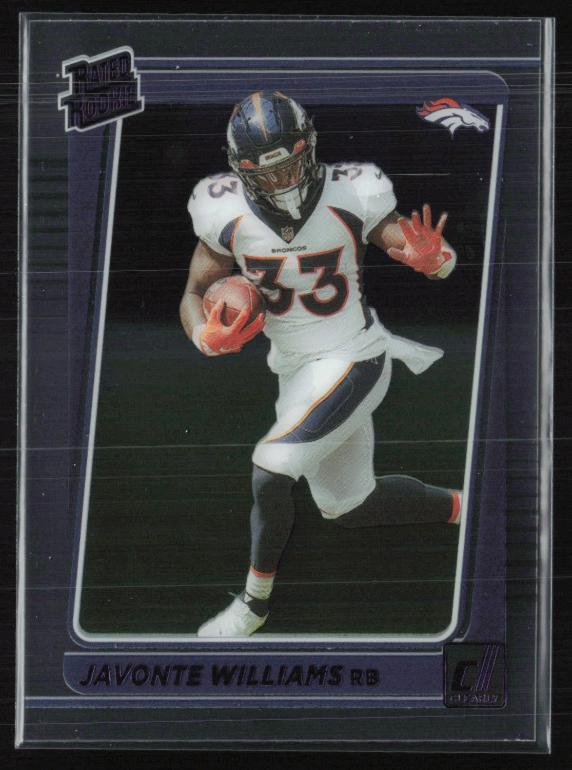Javonte Williams RC Clearly Donruss