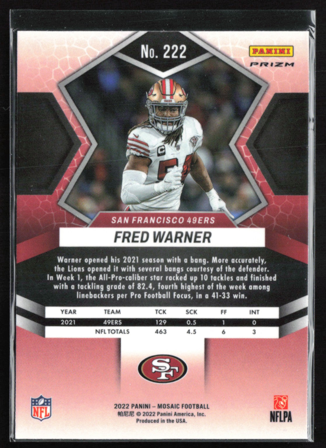 Fred Warner Mosaic Prizm