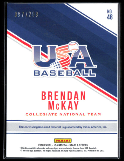 Brendan McKay Quad Relic /299 Game-Used Mem