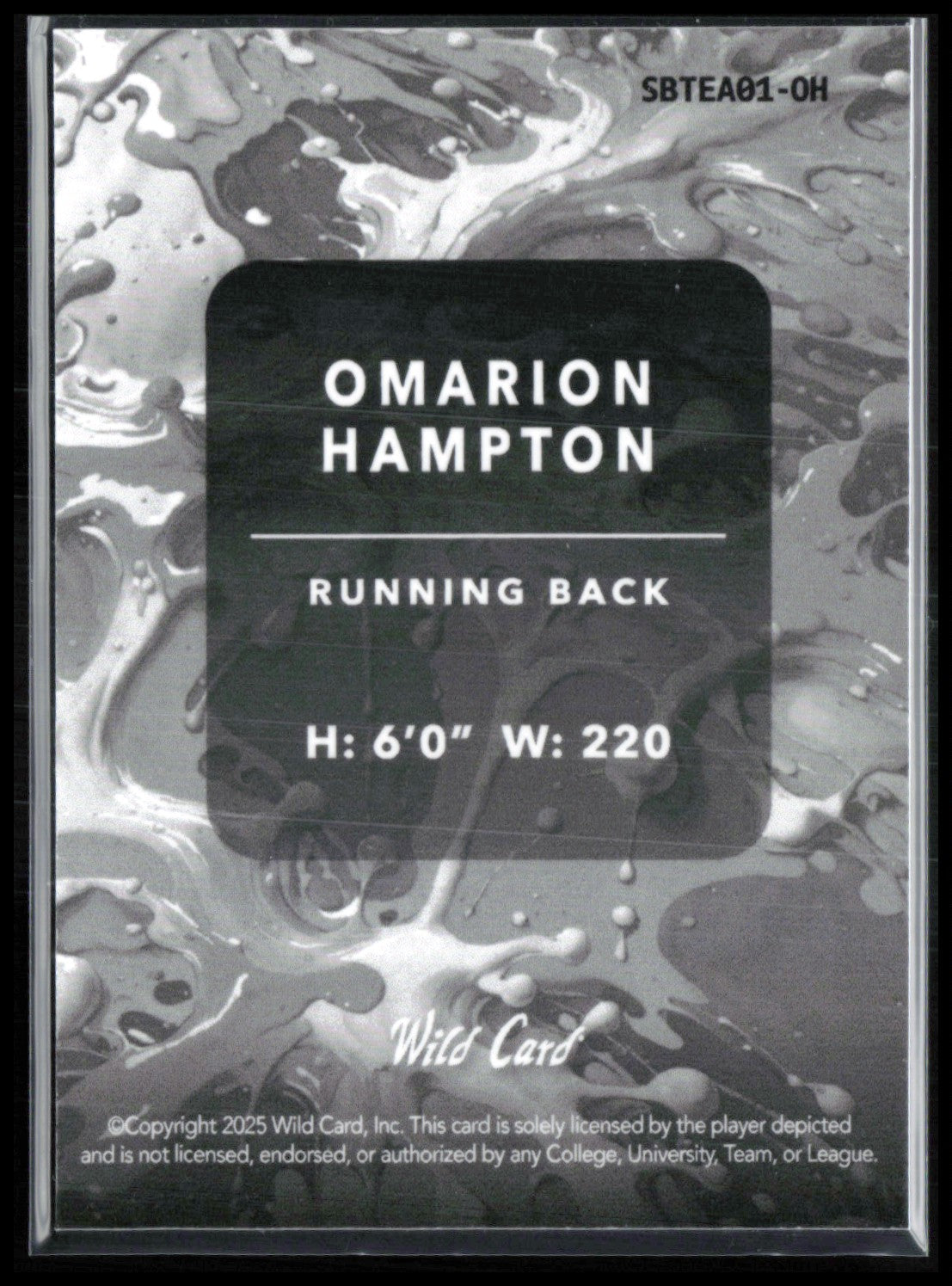 Omarion Hampton RC /8 Splat 2025 Wild Card