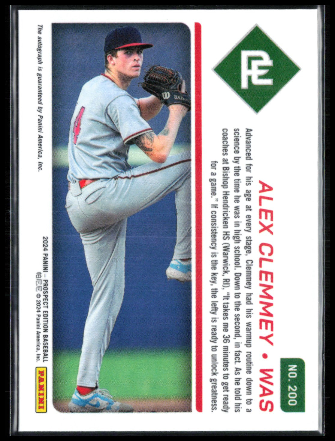 Alex Clemmey Auto Prospect Ticket