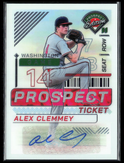 Alex Clemmey Auto Prospect Ticket