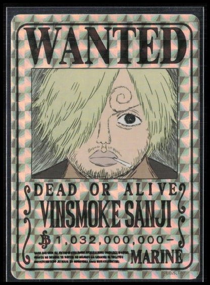 Wanted Dead or Alive Vinsmoke Sanji (One Piece)