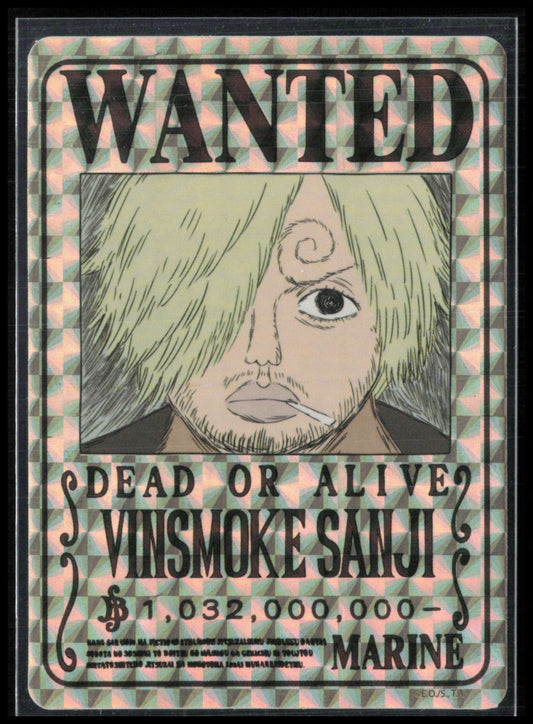 Wanted Dead or Alive Vinsmoke Sanji (One Piece)