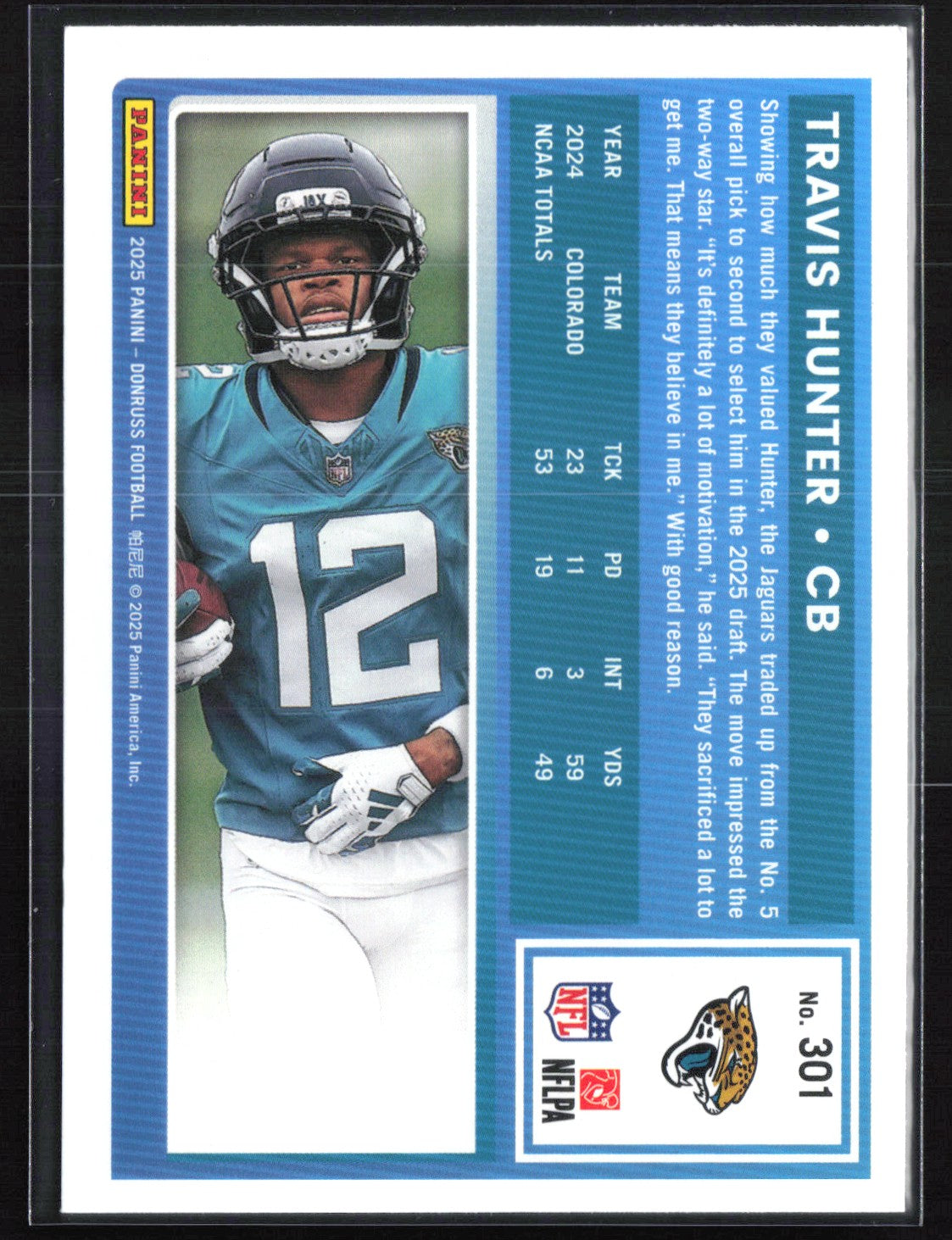 Travis Hunter RC Rated Rookie