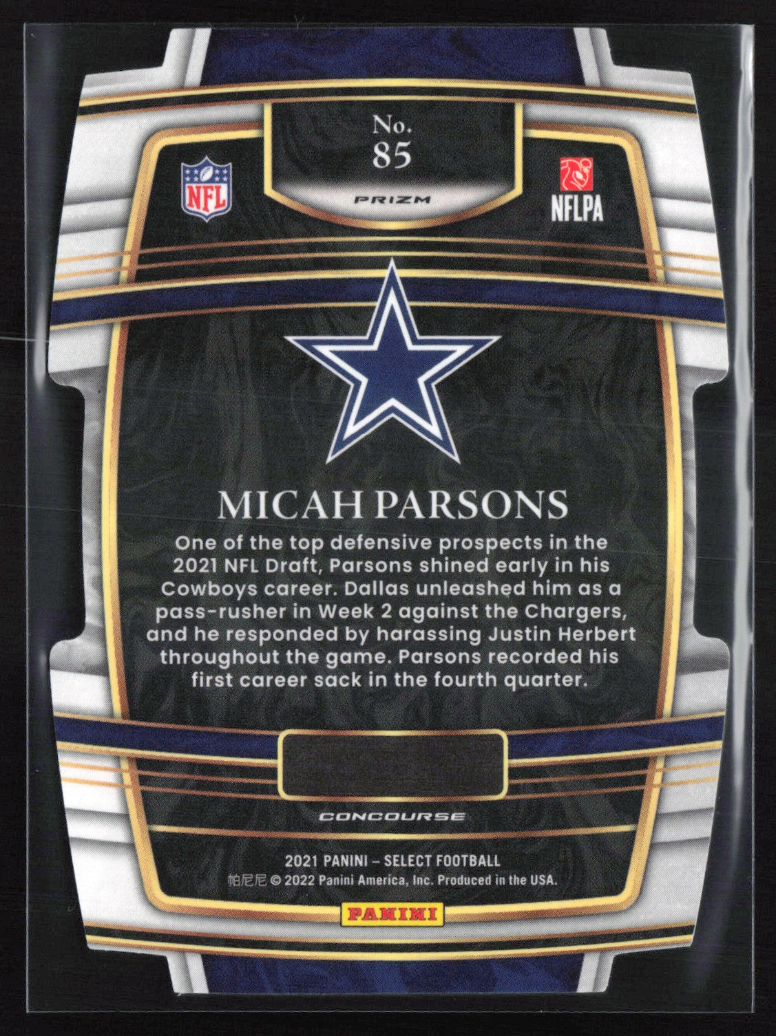 Micah Parsons RC RWB Die-Cut