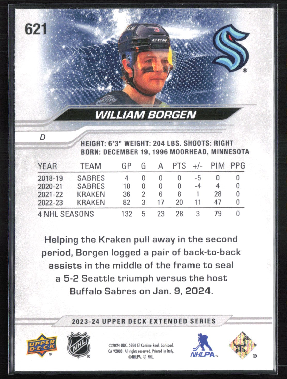 William Borgen 2023-24 UD Extended