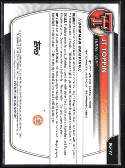 JT Toppin 1st Bowman Reptilian